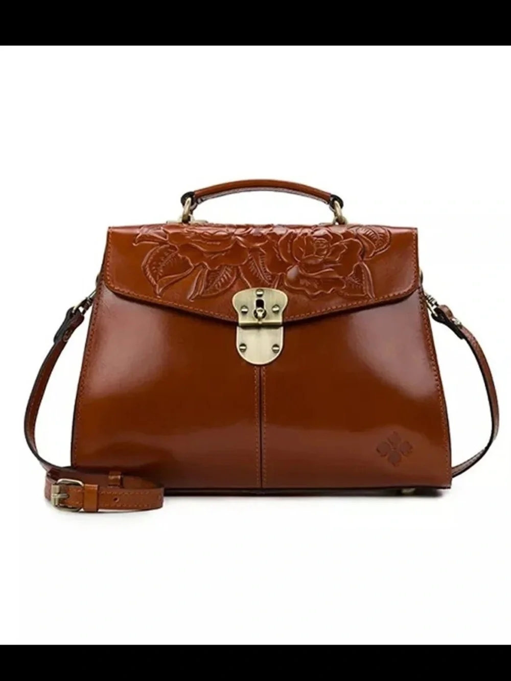 Patricia Nash Leather Brailes Portfolio Satchel British Tan style P1123347 NWT